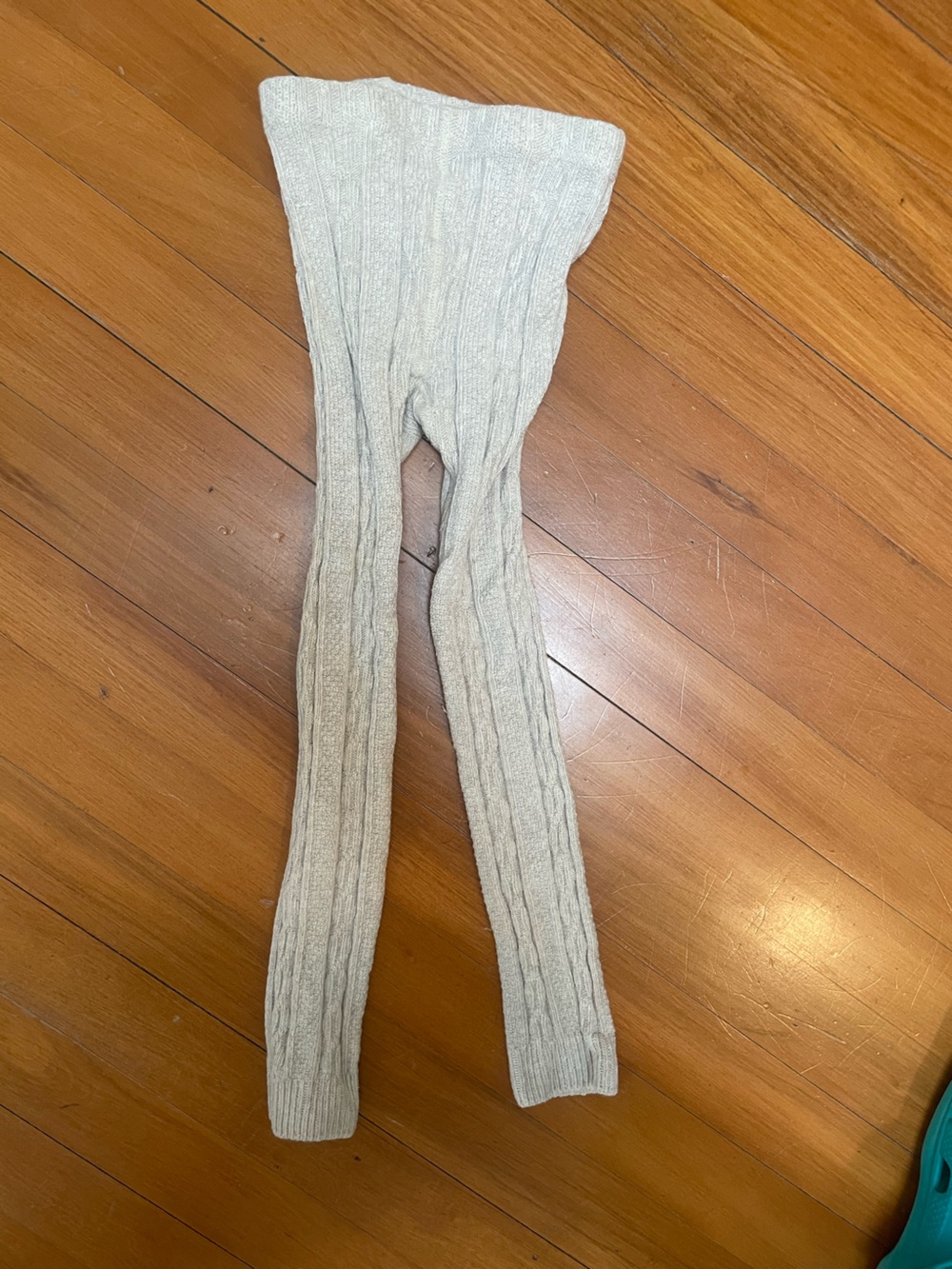 Mini Boden footless cable knit tights - size 6-7